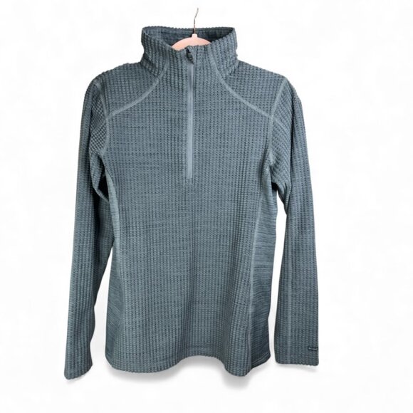 ✨ Columbia Gray Long Sleeve Pullover – Short Front Zip  Small Size ✨ - Picture 1 of 8